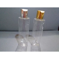 Botol Pump Kosmetik RF200ml tutup prestop gold/silver