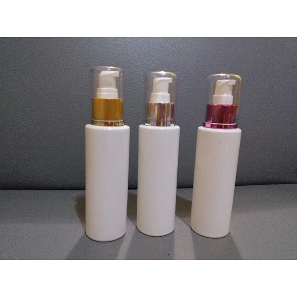 Cosmetic Bottle RF120ml pump treatment gold / silver / pink
